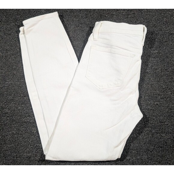 J CREW Womens 9" Mid Rise Toothpick Skinny White Jeans Denim Casual Size 26 - Picture 1 of 8